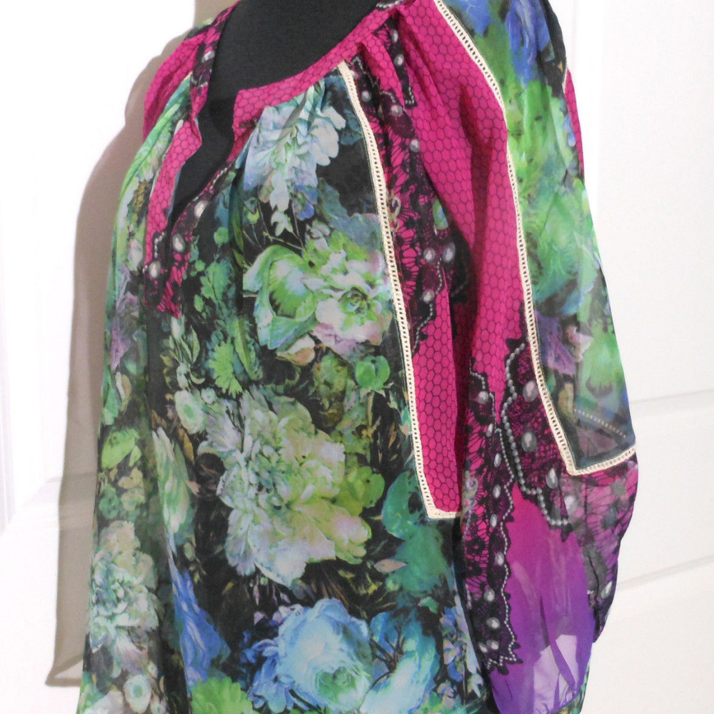 ANTHROPOLOGIE Femina Peasant Blouse XS/S P NWT TOP - Picture 6 of 7